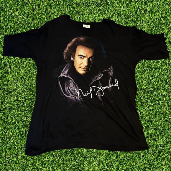 Other Other - Vintage 1996 Neil Diamond U.S. Tour Concert T-Shirt  Double-Sided Graphic Size L